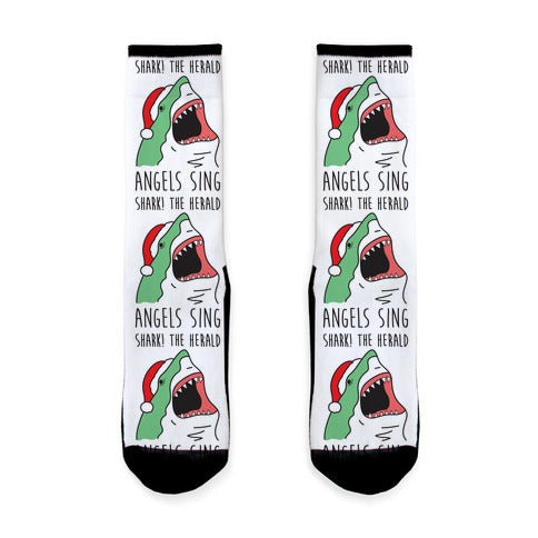 Shark! The Herald Angels Sing Socks