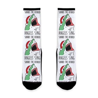 Shark! The Herald Angels Sing Socks