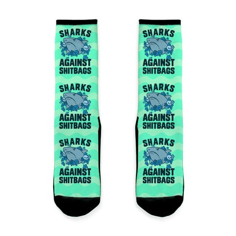 Sharks Against Shitbags Socks