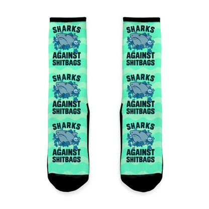 Sharks Against Shitbags Socks