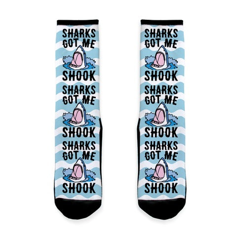 Sharks Got Me Shook Socks