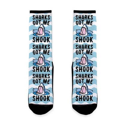 Sharks Got Me Shook Socks
