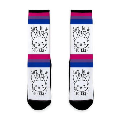 Shy Bi and Ready to Cry Socks