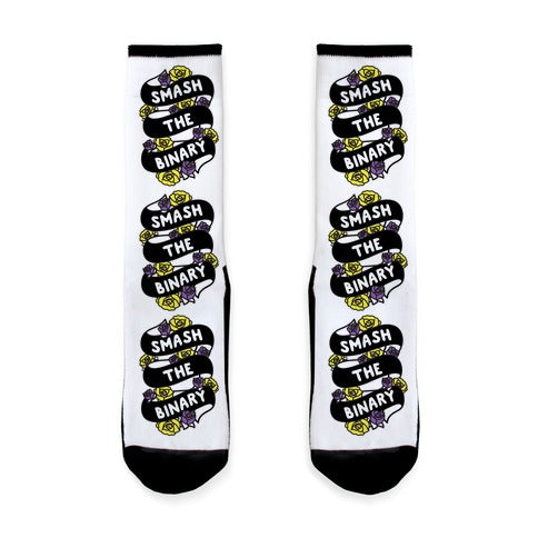 Smash The Binary Ribbon Socks