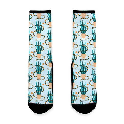 Snake in a Snake Plant Socks