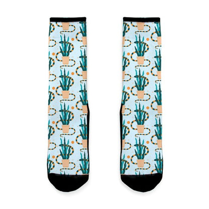 Snake in a Snake Plant Socks