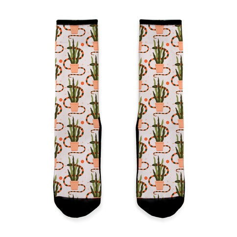 Snake in a Snake Plant Socks
