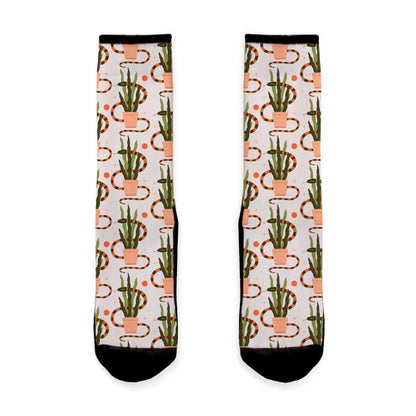 Snake in a Snake Plant Socks