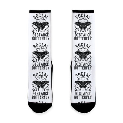 Social Distance Butterfly Socks