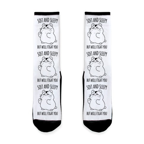 Soft and Sleepy, But Will Fight You Hamster Socks