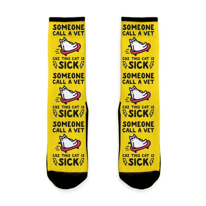Someone Call A Vet Cuz This Cat Is SICK Socks