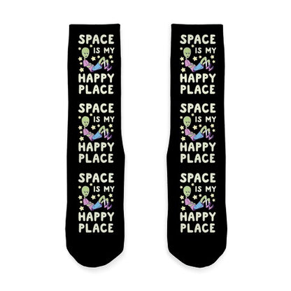 Space is my Happy Place Socks
