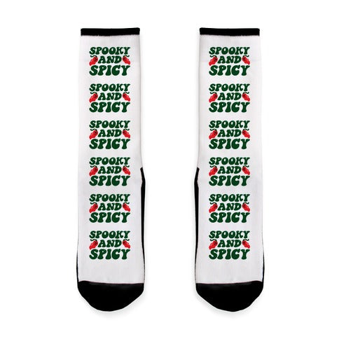 Spooky and Spicy Ghost Peppers Socks