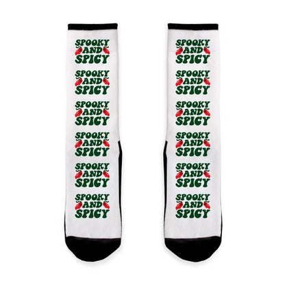 Spooky and Spicy Ghost Peppers Socks