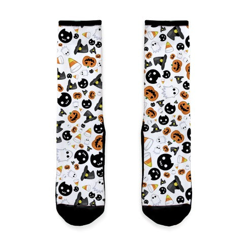 Spoopy Halloween Pattern Socks