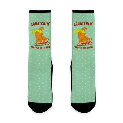 Squatchin Through the Snow Socks
