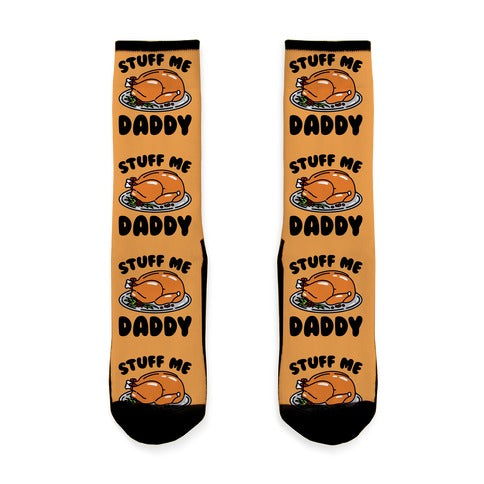 Stuff Me Daddy Turkey Parody Socks