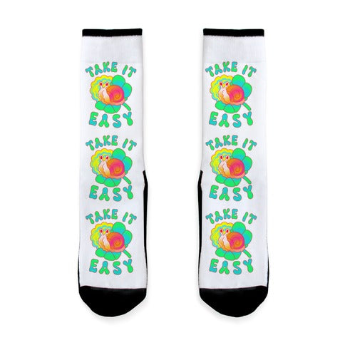 Take It Easy Groovy Snail Socks