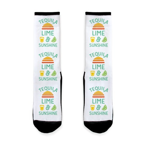 Tequila Lime And Sunshine Socks