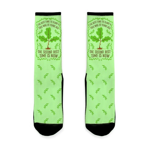 The Best Time to Plant a Tree Socks