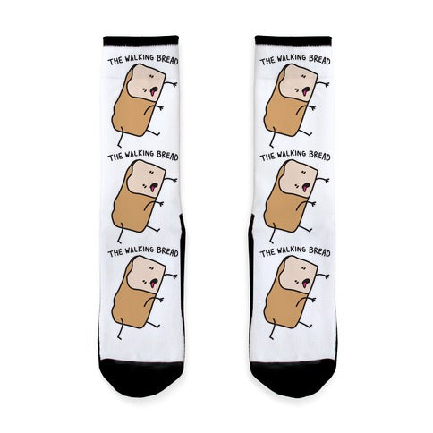 The Walking Bread Parody Socks