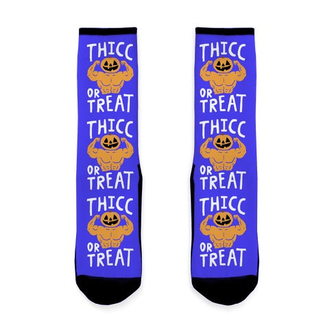 Thicc Or Treat Halloween Socks