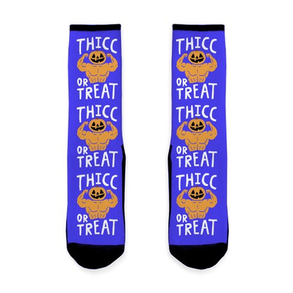 Thicc Or Treat Halloween Socks