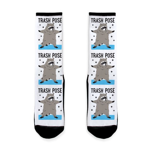 Trash Pose Raccoon Socks