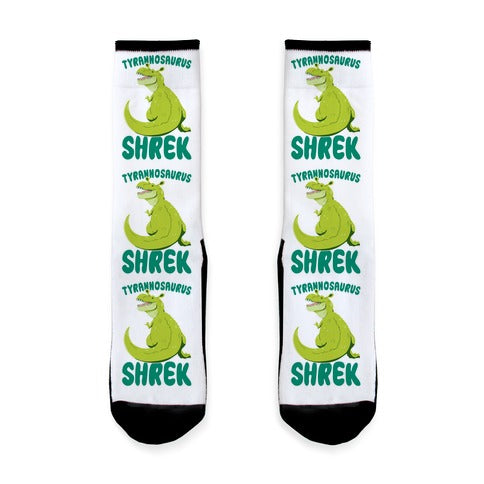 Tyrannosaurus Shrek Socks