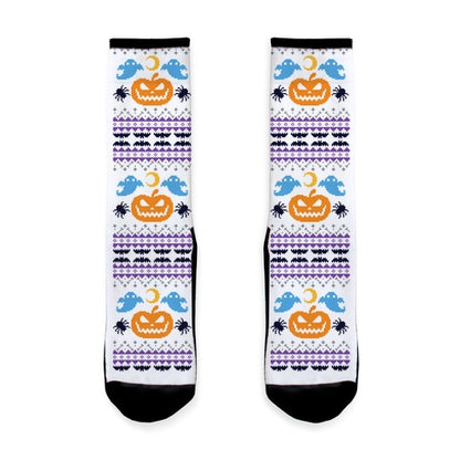 Ugly Halloween Sweater Socks