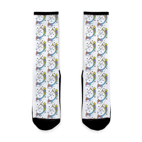 Unicorn On Rainbow Socks