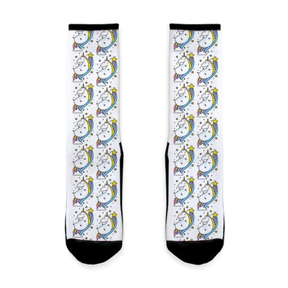 Unicorn On Rainbow Socks