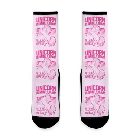 Unicorn Running Team Socks