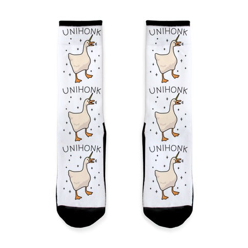 Unihonk Goose Unicorn Socks