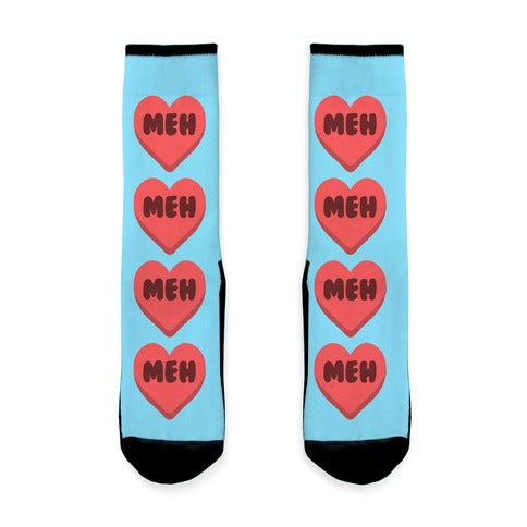 Valentine's Day Heart Meh Socks