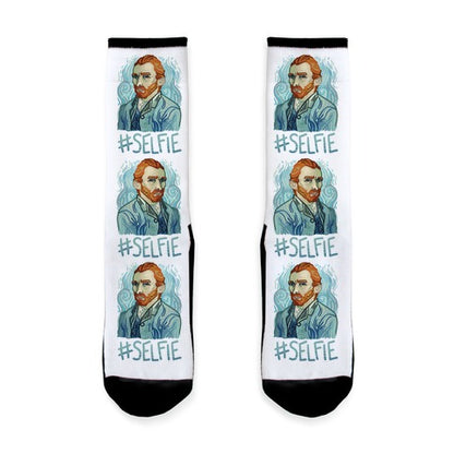 Van Gogh Selfie Socks