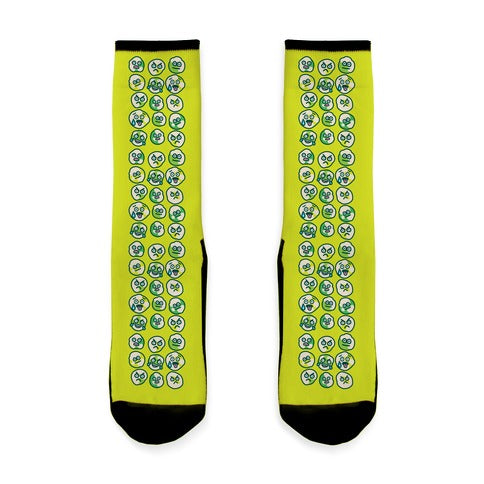 Wasabi Peas Pattern Socks