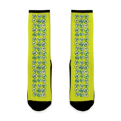 Wasabi Peas Pattern Socks
