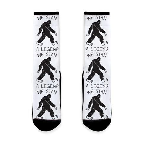 We Stan A Legend Bigfoot Socks
