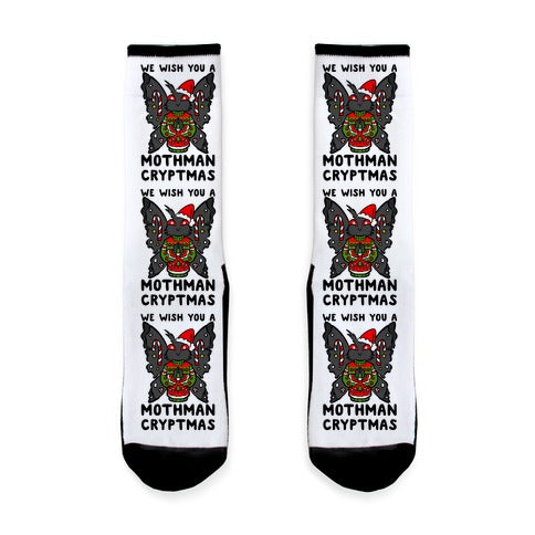 We Wish You A Mothman Cryptmas Socks