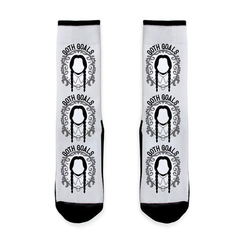 Wednesday Addams Goth Goals Socks