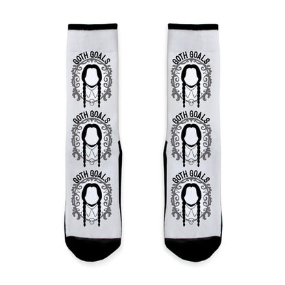 Wednesday Addams Goth Goals Socks
