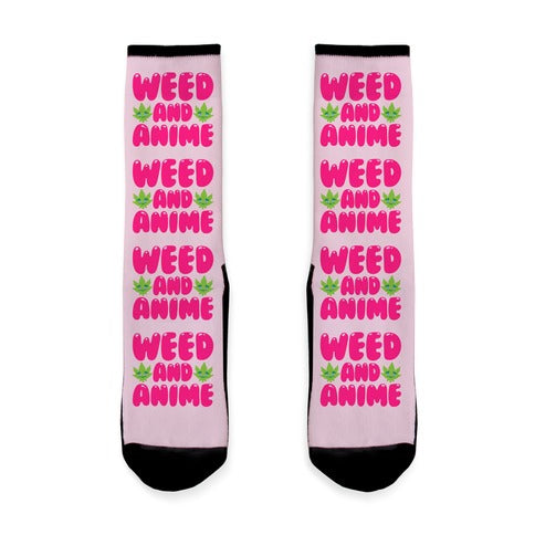Weed And Anime  Socks
