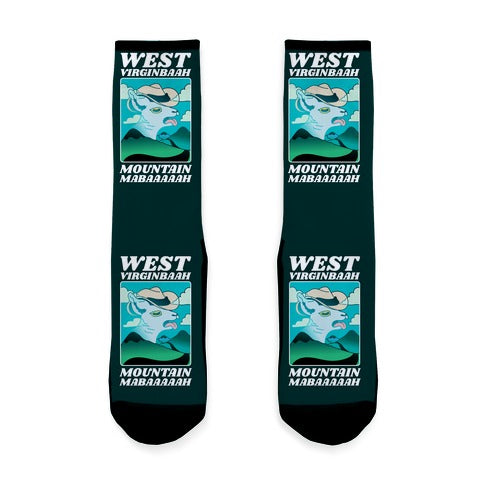 West Virginbaah, Mountain Mabaah (Country Roads Goat)  Socks