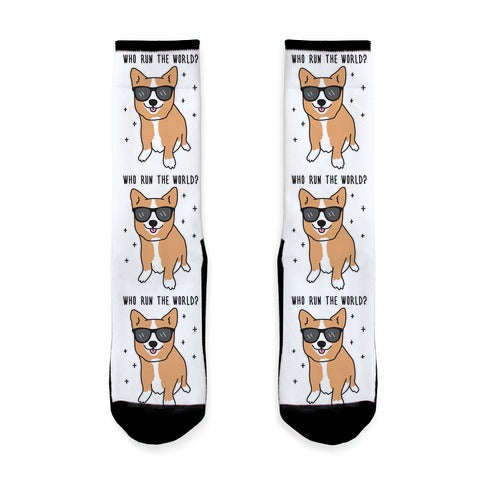 Who Run The World? Corgis Socks