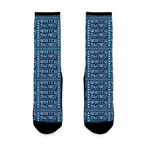 Winter Blows! Winter Blows! Winter Blows! Socks