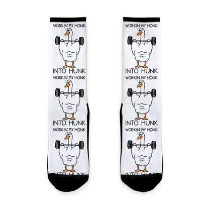Workin' My Honk Into Hunk Socks