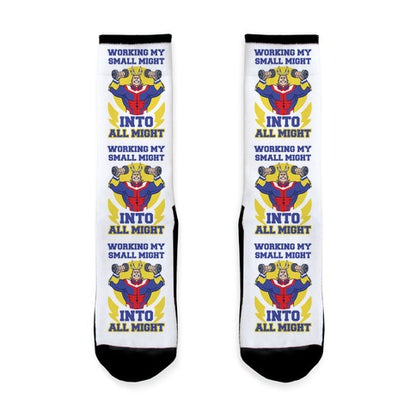 Working My Small Might Into All Might - My Hero Academia Socks