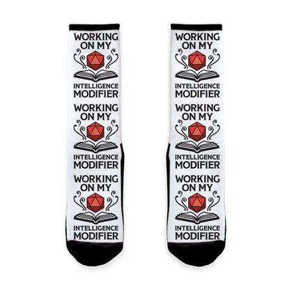 Working On My Intelligence Modifier Socks