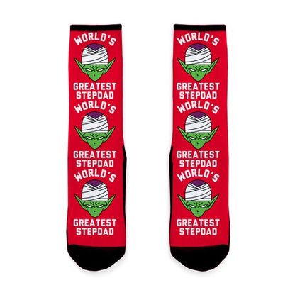 World's Greatest Stepdad Piccolo Parody Socks